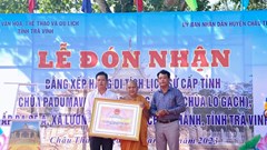 Trà Vinh: Trao Bằng xếp hạng Di tích lịch sử chùa Padumavansa Kompong Thmo