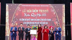 Ghi danh Lễ hội đền Tranh là Di sản văn hóa phi vật thể quốc gia