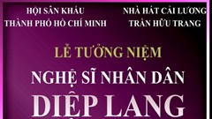 Hội Sân khấu TP.HCM sẽ tổ chức tưởng niệm NSND Diệp Lang