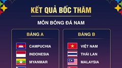 U22 Việt Nam và U22 Thái Lan ở cùng bảng B môn bóng đá SEA Games 32