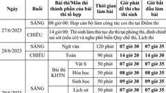 Chính thức công bố lịch thi chi tiết kỳ thi tốt nghiệp THPT 2023