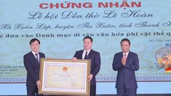Lễ hội đền thờ Lê Hoàn đón nhận danh hiệu Di sản văn hóa phi vật thể quốc gia