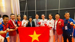 SEA Games 32: Karate Việt Nam giành thêm 2 HCV đồng đội