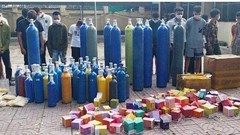 Nghệ An: Triệt phá hàng loạt địa điểm phân phối bóng cười, thuốc lá điện tử