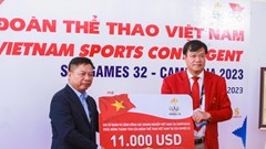 Đại sứ Nguyễn Huy Tăng thăm Đoàn Thể thao Việt Nam tại SEA Games 32
