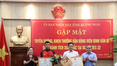 Quảng Ngãi: Tuyên dương, khen thưởng VĐV Đinh Văn Bí đạt thành tích xuất sắc tại SEA Games 32