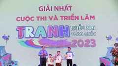 Trao giải thưởng cuộc thi và khai mạc triển lãm Tranh thiếu nhi toàn quốc năm 2023