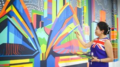 Tranh tường “Dấu ấn kiến trúc Việt- Úc” kỷ niệm 50 năm quan hệ ngoại giao hai nước