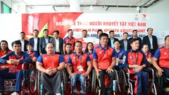 Đoàn Thể thao Người khuyết tật Việt Nam nhận được nguồn động viên tại Campuchia