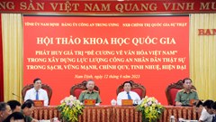 Phát huy giá trị  Đề cương về văn hóa về Việt Nam trong bảo vệ Tổ quốc và xây dựng lực lượng Công an nhân dân