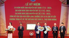 Hà Tĩnh đón nhận di sản tư liệu thế giới 'Văn bản Hán Nôm làng Trường Lưu'