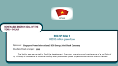 The Asset vinh danh thương vụ giải ngân 31,5 triệu USD cho BCG – SP Solar 1