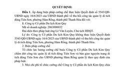 Thanh Hóa: Cưỡng chế thu hồi công tác quản lý di tích động Tiên Sơn