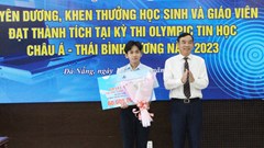Đà Nẵng tuyên dương, khen thưởng học sinh và giáo viên đạt thành tích tại kỳ thi Olympic Tin học châu Á - Thái Bình Dương năm 2023.