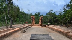 Phát hiện con đường cổ từ tháp K vào trung tâm Mỹ Sơn xưa