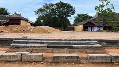 Nhiều phát hiện về địa tầng và kết cấu nền móng điện Cần Chánh