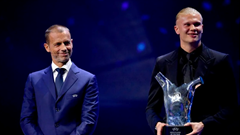 Erling Haaland giành giải Cầu thủ xuất sắc nhất châu Âu