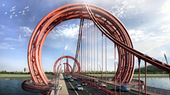 Phương án cầu Trà Khúc 1 gắn với hình ảnh “bờ xe nước” đoạt giải Nhất