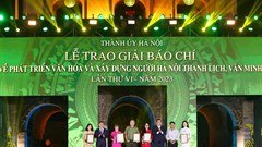 Báo Văn Hoá đoạt giải Giải báo chí về văn hóa và con người Hà Nội