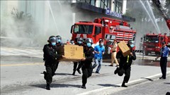 Diễn tập phương án chữa cháy, tìm kiếm cứu nạn, cứu hộ cấp Bộ