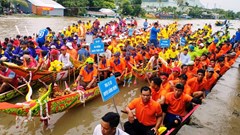 Kiên Giang: Hơn 700 VĐV tham gia giải đua ghe ngo