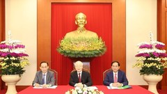 Tổng Bí thư Nguyễn Phú Trọng điện đàm cấp cao với Tổng thống Pháp Emmanuel Macron