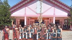 Đoàn Nghệ nhân Quảng Nam tham gia Ngày hội trình diễn cây nêu