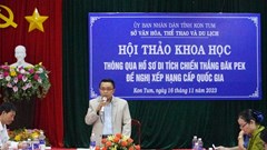 Đề nghị xếp hạng quốc gia đối với Di tích lịch sử chiến thắng Đăk Pek