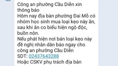 Cảnh báo học sinh không ăn "kẹo lạ"