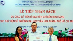 Trường ĐH Văn hóa TP.HCM tiếp nhận sách cho Thư viện số