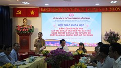 Hội thảo khoa học và trưng bày chuyên đề về nghệ thuật Đờn ca tài tử Nam Bộ