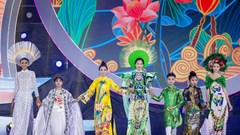 Trình làng bộ sưu tập áo dài vẽ tay Cổ Linh