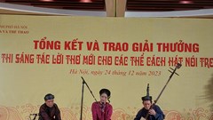 Trao giải Cuộc thi sáng tác lời thơ mới cho các thể cách hát nói trong ca trù