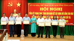 Vĩnh Long: Hiệu quả thiết thực từ phong trào “Toàn dân đoàn kết xây dựng đời sống văn hóa”