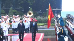 Chủ tịch nước Võ Văn Thưởng chủ trì lễ đón Tổng thống Indonesia Joko Widodo