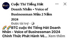 VTV8 cảnh báo thông tin lừa đảo về Cuộc thi tiếng hát doanh nhân mùa 2