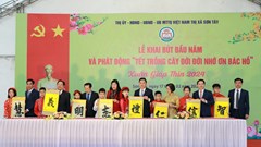 Lễ khai bút đầu năm và Tết trồng cây tại Sơn Tây