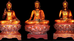 Độc đáo bộ tượng Tam thế Phật chùa Côn Sơn