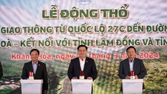 Chủ tịch Quốc hội dự lễ động thổ tuyến đường nối Khánh Hòa, Ninh Thuận, Lâm Đồng