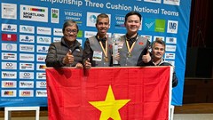 Việt Nam vô địch giải Billiards Carom 3 băng đồng đội thế giới