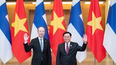 Chủ tịch Quốc hội Vương Đình Huệ đón và hội đàm với Chủ tịch Quốc hội Phần Lan Jussi Halla-aho