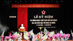 Quảng Bình: Kỷ niệm 70 năm Ngày Chủ tịch Hồ Chí Minh ra Lời kêu gọi thi đua ái quốc