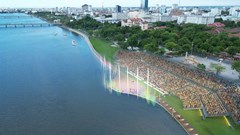  Xây dựng đường đi bộ và sân khấu ngoài trời ven bờ Nam sông Hương