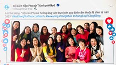 Phụ nữ Huế hưởng ứng thực hiện quy định cấm thuốc lá điện tử