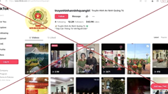 Kênh Tiktok 'Truyền hình An ninh Quảng Trị' giả mạo phát tán nhiều nội dung phản cảm