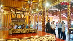 Bảo vật quốc gia Ngai vua triều Nguyễn “trở lại” điện Thái Hòa