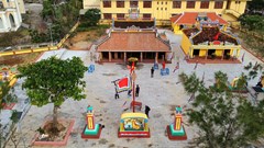 Dựng nêu đón Tết – Sắc Xuân thiêng liêng nơi đảo tiền tiêu Lý Sơn