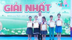 Thiếu nhi Quảng Ngãi lan tỏa tình yêu sách qua sắc màu hội họa