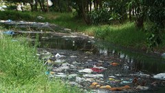 Nước thải từ khu du lịch Thiên Cầm đổ thẳng ra môi trường