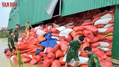 Kho thóc 10 tỉ bị ngâm nước sau bão số 5 